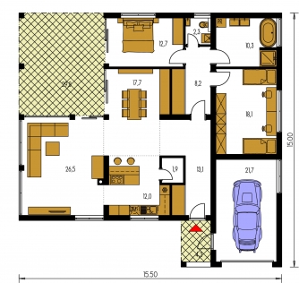 Mirror image | Floor plan of ground floor - ARKADA 5